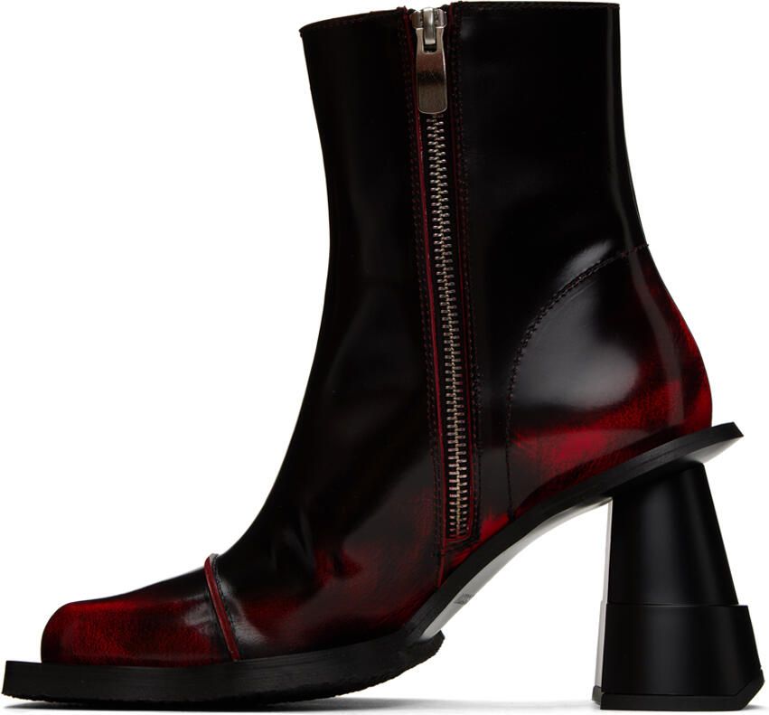 Henrik Vibskov Black & Red Elle Driver Boots - Picture 3