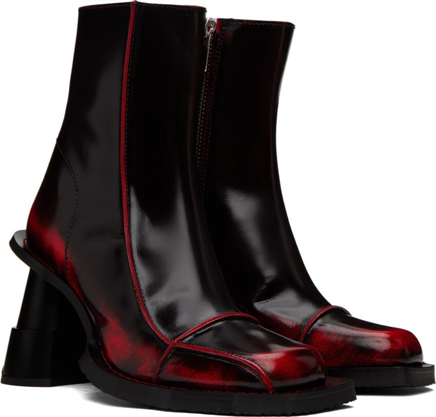 Henrik Vibskov Black & Red Elle Driver Boots