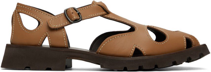 HEREU Tan Floreta Sport Sandals