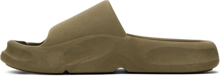 Heron Preston Khaki Eco Molded Slides - Picture 3