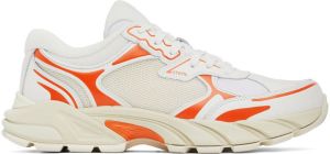 Heron Preston White & Orange Block Stepper Low-Top Sneakers