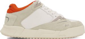 Heron Preston White & Orange Low Key Sneakers