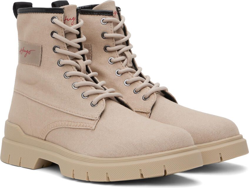 Hugo Beige Handwritten Boots - Picture 2