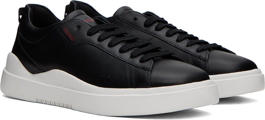 Hugo Black Leather Sneakers - Picture 2