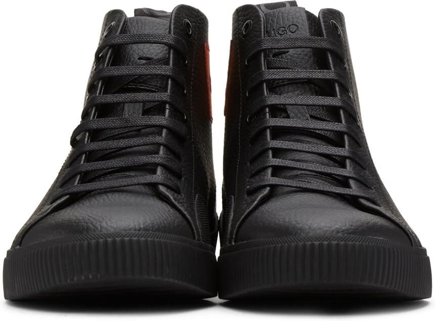 Hugo Black Leather Zero Sneakers - Picture 2