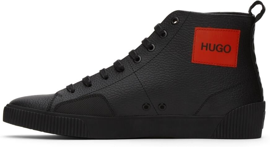 Hugo Black Leather Zero Sneakers - Picture 3