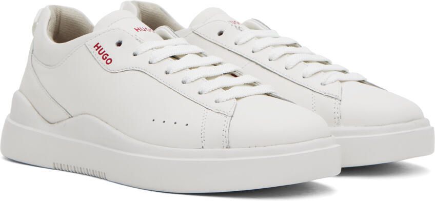 Hugo White Leather Sneakers - Picture 2