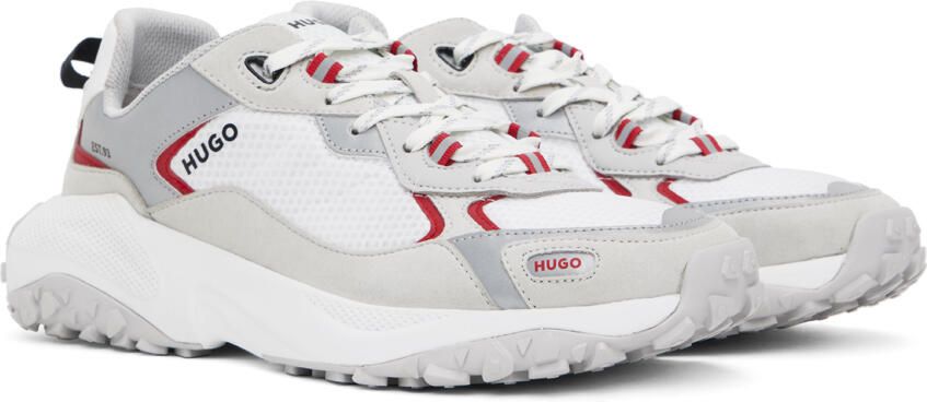 Hugo White Paneled Sneakers - Picture 2