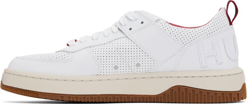 Hugo White Perforated Sneakers - Picture 3