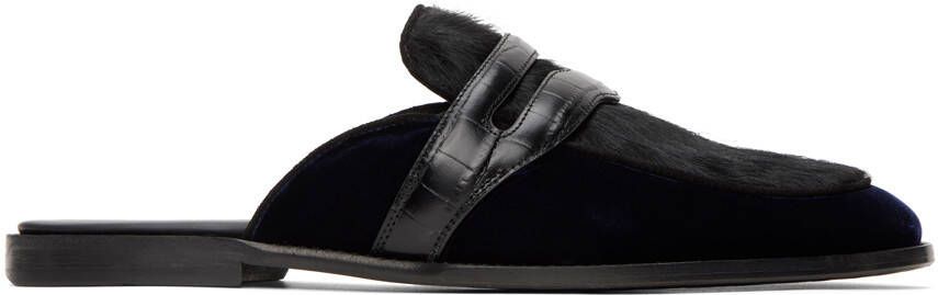 Human Recreational Services Black & Navy Palazzo Mules