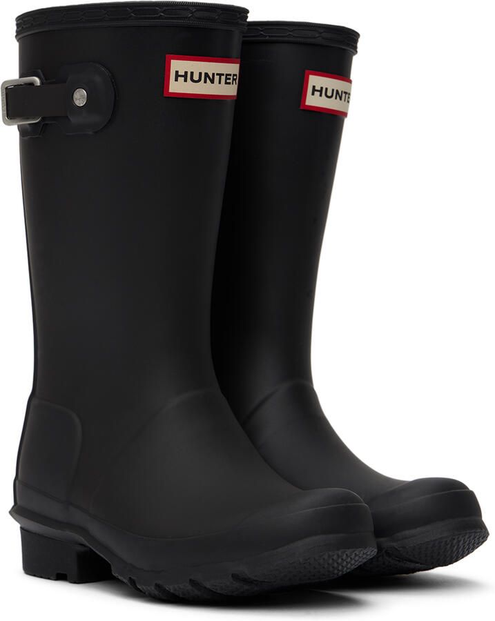 Hunter Kids Black Original Big Kids Rain Boots