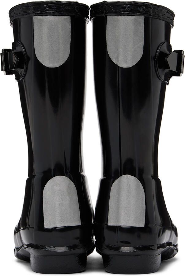 Hunter Kids Black Original Gloss Little Kids Rain Boots - Picture 4