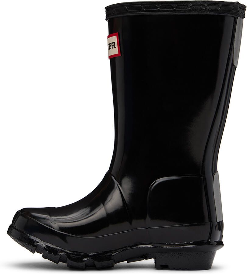 Hunter Kids Black Original Gloss Little Kids Rain Boots