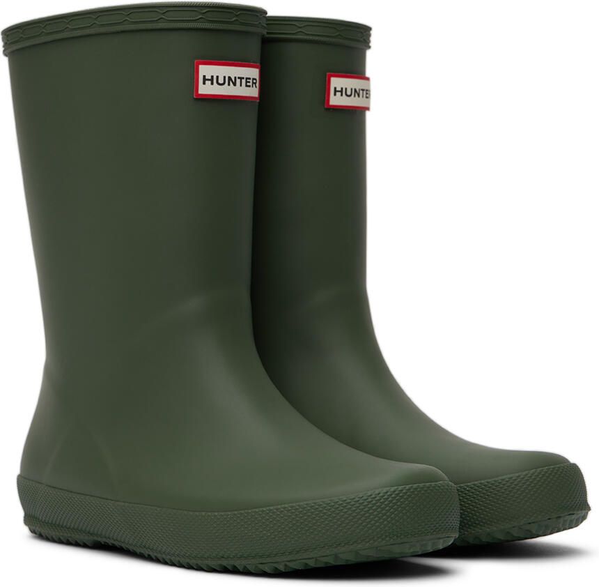 Hunter Kids Green First Classic Little Kids Rain Boots