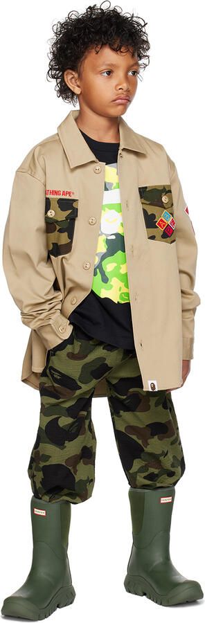 Hunter Kids Khaki Field Hybrid Big Kids Boots - Picture 4