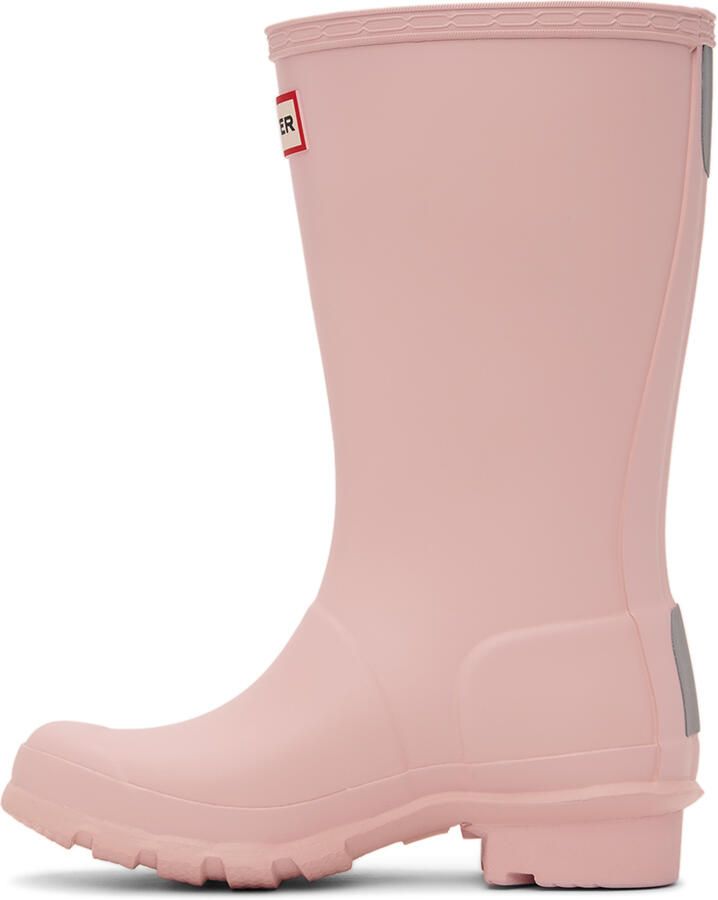 Hunter Kids Pink Original Big Kids Rain Boots