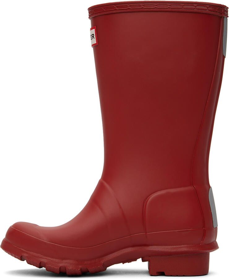 Hunter Kids Red Original Big Kids Rain Boots