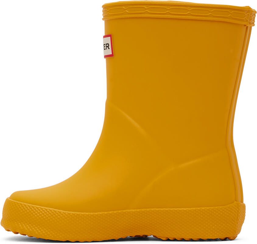 Hunter Kids Yellow First Classic Little Kids Rain Boots - Picture 2