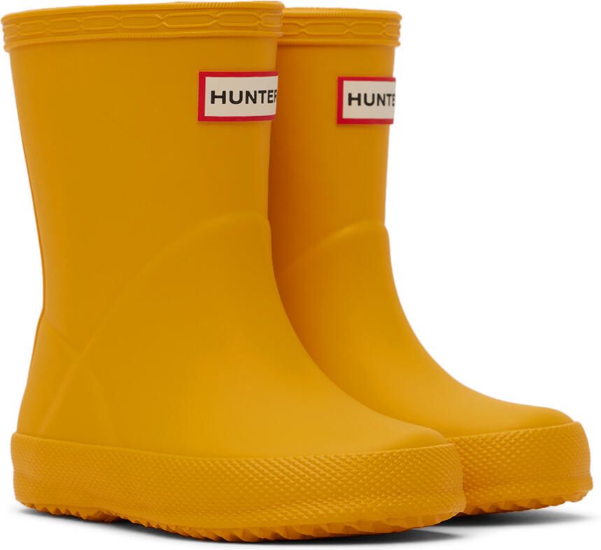 Hunter Kids Yellow First Classic Little Kids Rain Boots - Picture 3