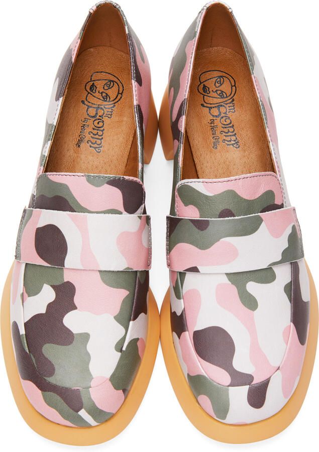 I'm Sorry by Petra Collins Green & Pink Camper Edition Camo Loafers