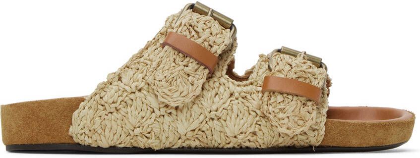 Isabel Marant Beige Lennyo Flat Sandals