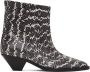 Isabel Marant Black & White Snake Imori Boots - Thumbnail 1