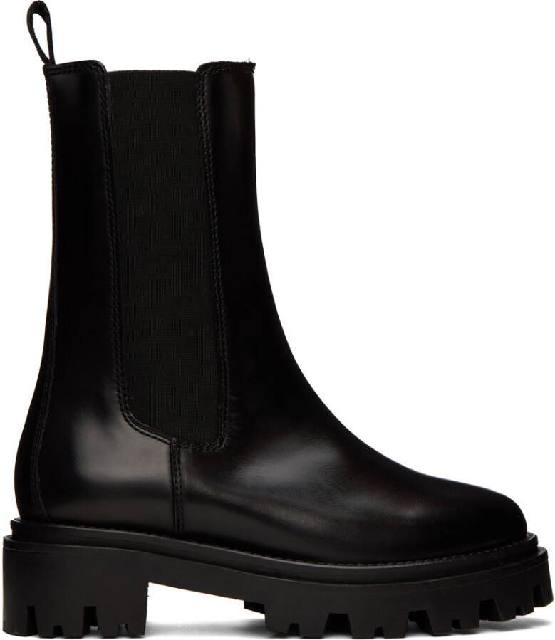 Isabel Marant Black Celae Leather Chelsea Boots