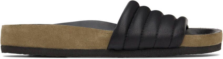 Isabel Marant Black Leather Hellea Sandals