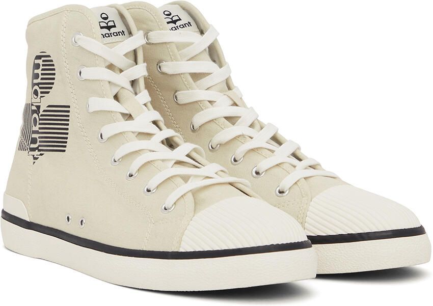 Isabel Marant Beige Benkeenh High-Top Sneakers - Picture 2