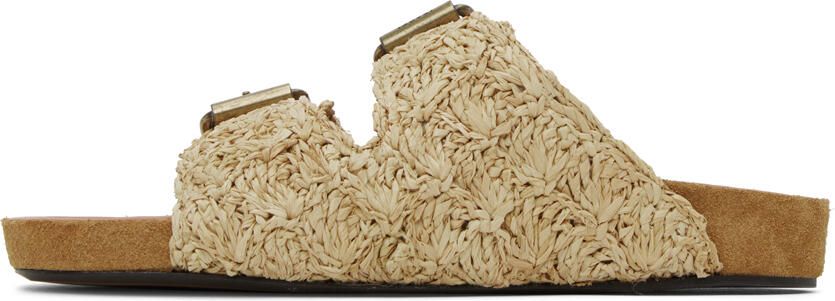 Isabel Marant Beige Lennyo Flat Sandals - Picture 4