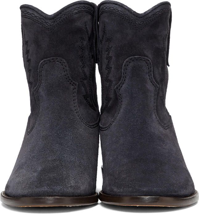 Isabel Marant Black Embroidered Crisi Boots - Picture 3