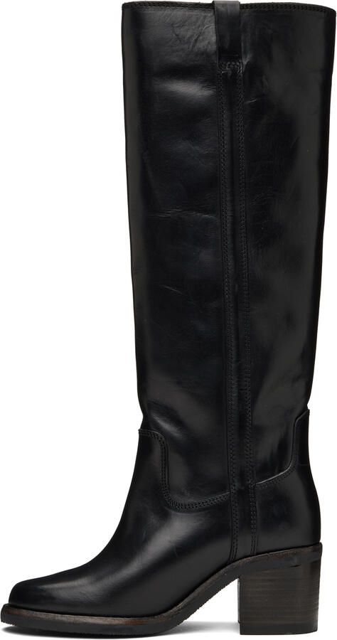 Isabel Marant Black Shiny Leather Tall Boots