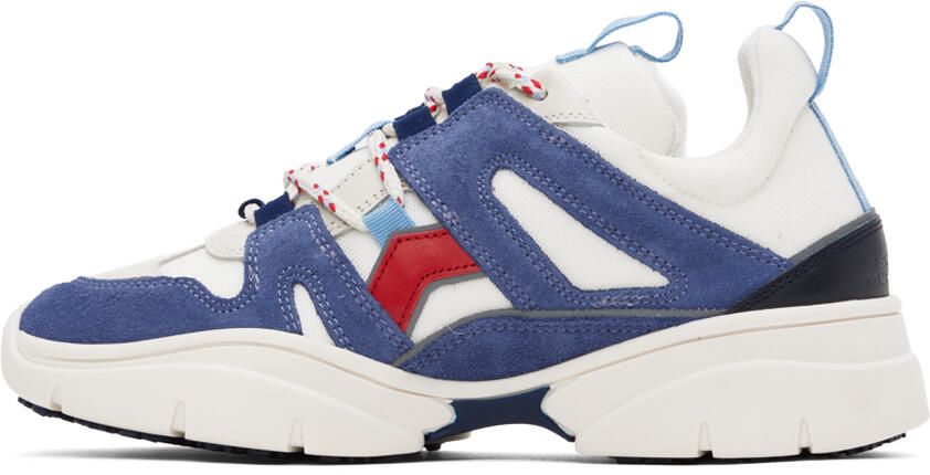 Isabel Marant Blue & White Kindsay Sneakers - Picture 3