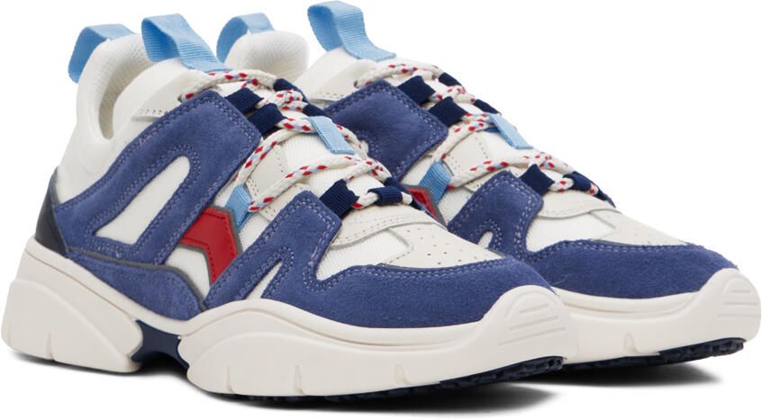 Isabel Marant Blue & White Kindsay Sneakers - Picture 2