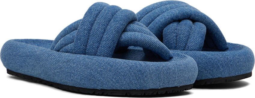 Isabel Marant Blue Niloo Flat Sandals - Picture 2