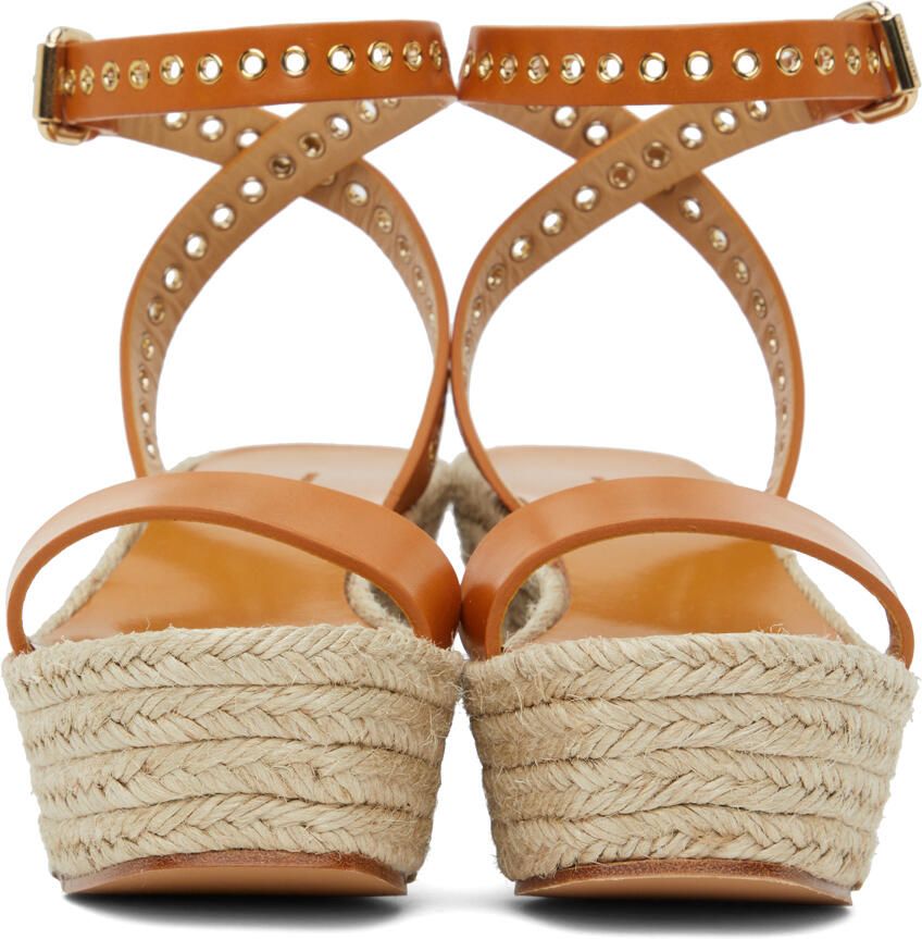 Isabel Marant Tan Messer Wedge Sandals