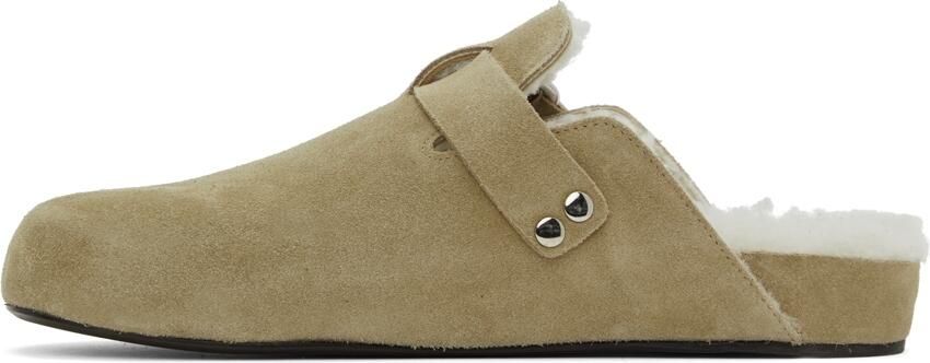 Isabel Marant Taupe Mirvihn Slippers - Picture 3