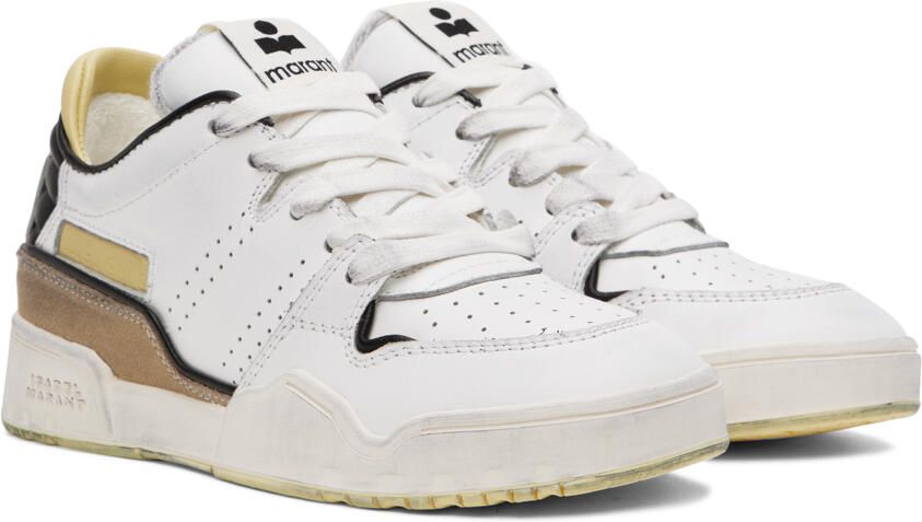 Isabel Marant White & Yellow Emree Sneakers - Picture 2