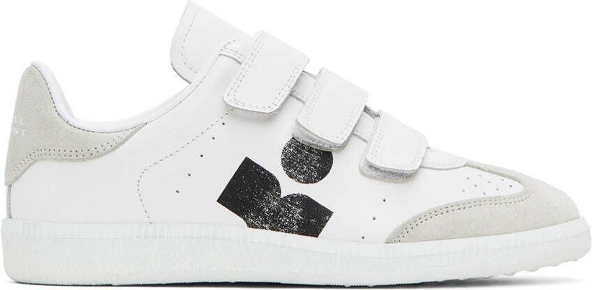 Isabel Marant White & Gray Beth Sneakers