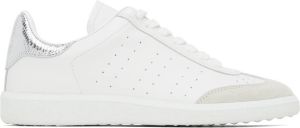 Isabel Marant White & Silver Bryce Sneakers
