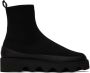 Issey Miyake Black United Nude Edition Bounce Fit-3 Boots - Thumbnail 1