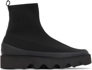 Issey Miyake Black United Nude Edition Bounce Fit Ankle Boots