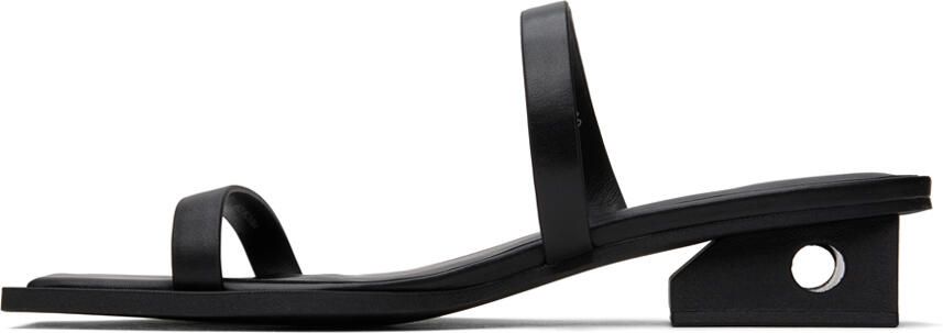 Issey Miyake Black United Nude Edition Block Heeled Sandals - Picture 4
