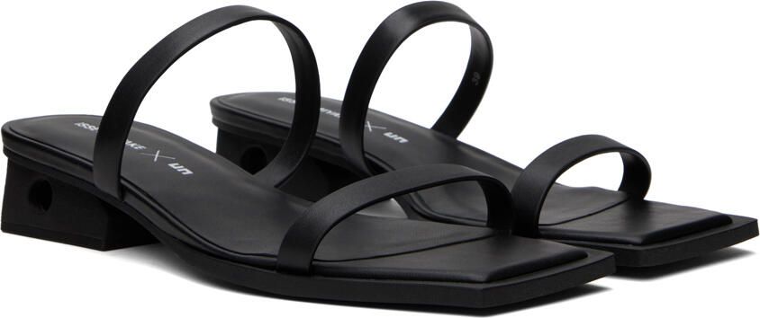 Issey Miyake Black United Nude Edition Block Heeled Sandals - Picture 2