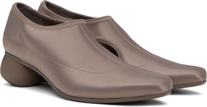 Issey Miyake Taupe United Nude Edition Carve Pumps - Picture 2