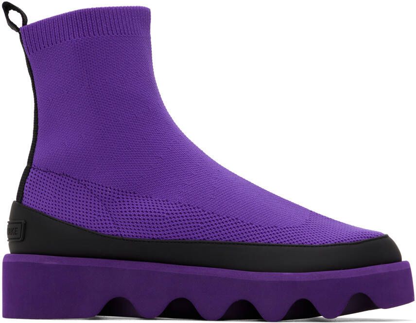Issey Miyake Purple United Nude Edition Bounce Fit-3 Boots