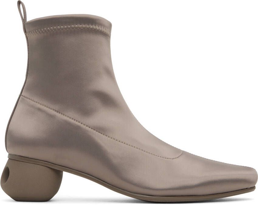 Issey Miyake Taupe United Nude Edition Carve Boots