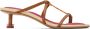 Jacquemus Brown & Pink Le Raphia 'Les Sandales Basses Pralu' Heeled Sandals - Thumbnail 1