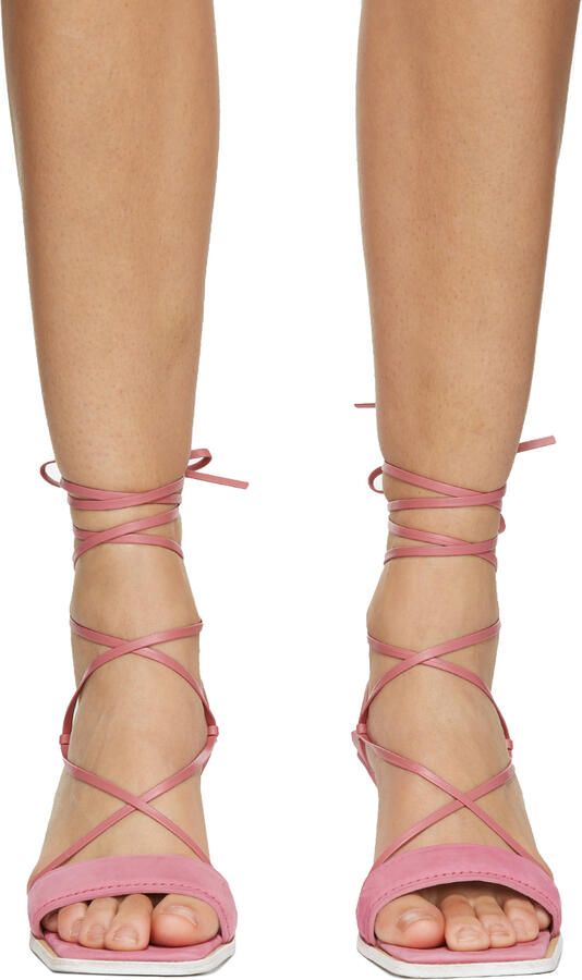 Jacquemus Pink 'Les Sandales Adour' Heeled Sandals - Picture 3