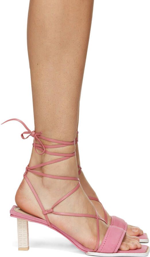 Jacquemus Pink 'Les Sandales Adour' Heeled Sandals